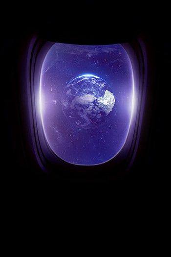 Universe, Miscellanea, Miscellaneous, Window, Planet, Porthole HD phone wallpaper