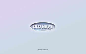 Old Navy logo, cut out 3d text, white background, Old Navy 3d logo, Old Navy emblem, Old Navy, embossed logo, Old Navy 3d emblem HD wallpaper