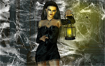 Black widow, girl, fantasy HD wallpaper