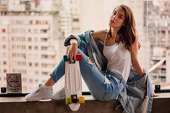 Skateboard Girl , skateboard, girls, model, graphy HD wallpaper