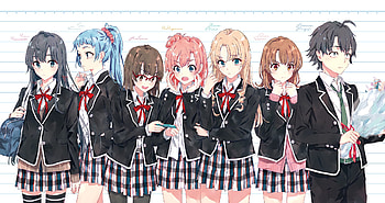 Anime, My Teen Romantic Comedy Snafu, Ebina Hina, Hachiman Hikigaya, Iroha Isshiki, Saki Kawasaki, Yui Yuigahama, Yukino Yukinoshita, Yumiko Miura HD wallpaper