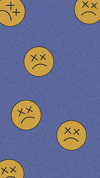 Sad vintage faces, blue, yellow HD phone wallpaper