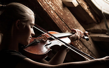Girl playing violin, Musical elegance, Soulful melodies, Aesthetic HD wallpaper