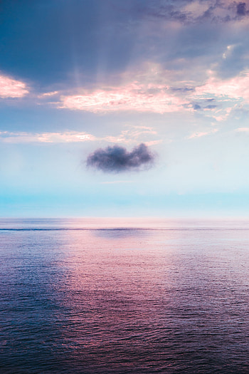 Nature, Sea, Clouds, Horizon, Reflection HD phone wallpaper