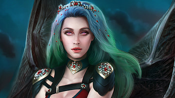 Evelynn Fantasy Art , fantasy-girls, league-of-legends, games, artist, artwork, digital-art, deviantart HD wallpaper