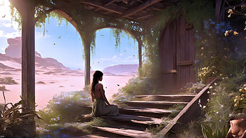 The Closed Door, alone, artist, artwork, digital-art, deviantart HD wallpaper