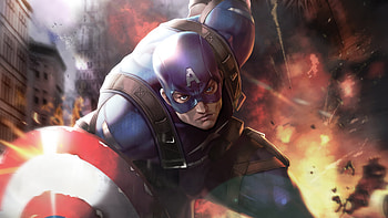 Captain America, marvel, artwork HD wallpaper