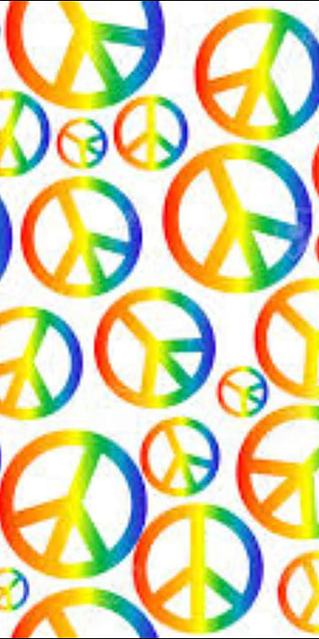 Rainbow peace signs, sign HD phone wallpaper