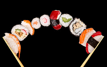 Tempting sushi platter, Exquisite flavors, Asian gastronomy, Culinary masterpiece HD wallpaper