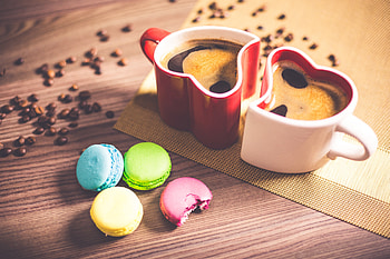 Food, Cookies, Coffee, Macaroons, Makaroons, Macaroon HD wallpaper