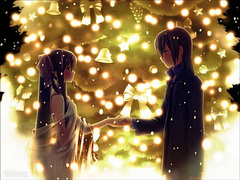 LOVE, couple, cute, anime HD wallpaper