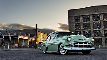 classic 53' chevy, factory, classic, yard, car HD wallpaper