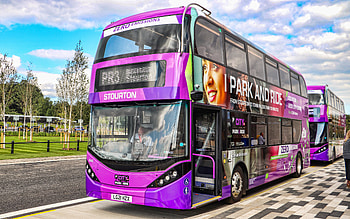 BYD Alexander Dennis Enviro400EV, , violet bus, 2021 buses, R, double-decker buses, passenger transport, electric buses, passenger bus, Alexander Dennis, BYD HD wallpaper
