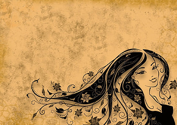 Abstract Girl!, background, girl, abstract, yellow HD wallpaper