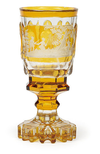 Goblet, Hunting scene design, Glass and porcelain, Artistic craftsmanship HD phone wallpaper