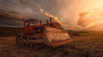 Bulldozer, mover, earth, chopshop HD wallpaper