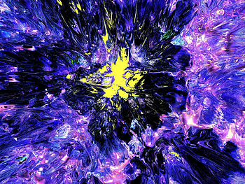 Fractal Gel, texture, spred, yellow HD wallpaper