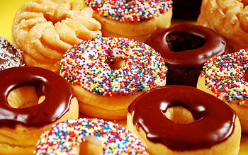 Doughnut , background, Tempting , Sweet indulgence HD wallpaper