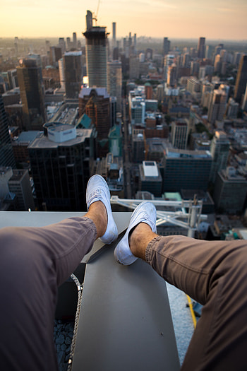 City, View From Above, Miscellanea, Miscellaneous, Legs, Overview, Review, Roof HD phone wallpaper