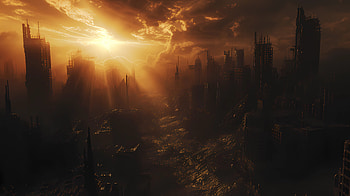 Aftermath 3, dystopian, post apocalyptic, planetscape HD wallpaper