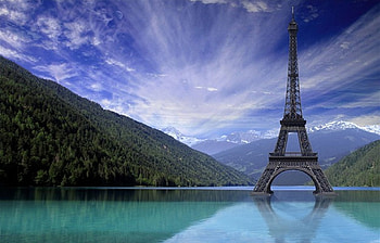 Landscape, Sky, Sea, Architecture, Eiffel Tower HD wallpaper