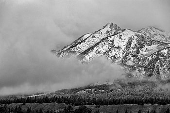 Landscape, Nature, Snow, Mountain, Forest, Bw, Chb, Cloud HD wallpaper