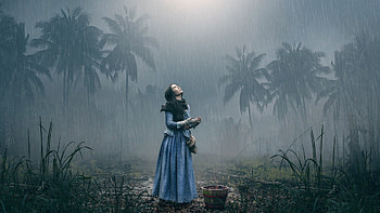 Rainy Days, outdoor, rainy, model, woman HD wallpaper