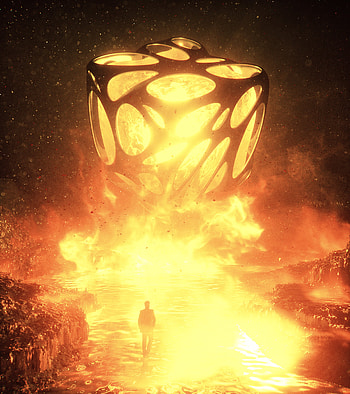 Art, Sparks, Glow, Loneliness, Lonely, Alone HD phone wallpaper