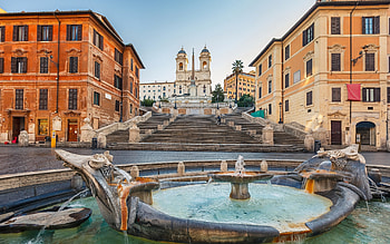 Barcaccia Fountain, Travels, , Baroque Spanish Steps HD wallpaper