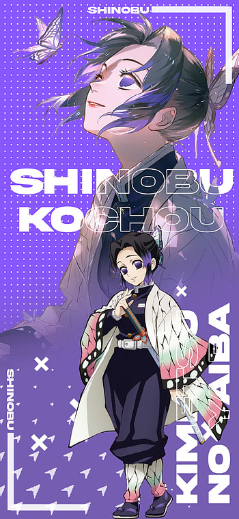 Kimetsu no Yaiba, Anime, kimetsunoyaiba, cartoon, shinobu, animegirl HD phone wallpaper