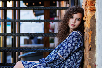 Curls, lady, model, pretty HD wallpaper
