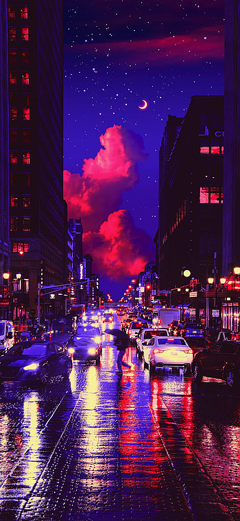 Rainy day, sky, car HD phone wallpaper