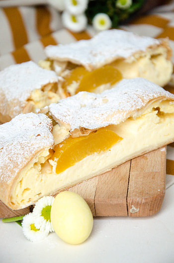 Strudel Food, Kokos Pfirsich Strudel, Baking Barbarine HD phone wallpaper