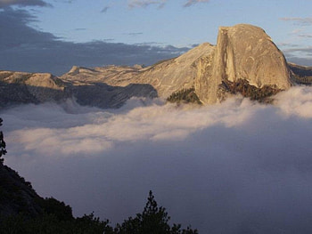 mist of valley, mist, trees, mountains, valley HD wallpaper