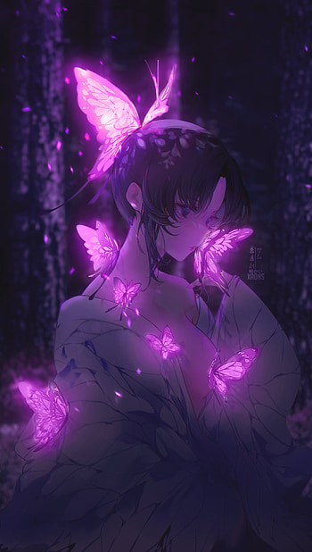 Shinobu Kocho, 23Sam23, animeedit, pink, Anime, animeart, demonslayr, anime HD phone wallpaper