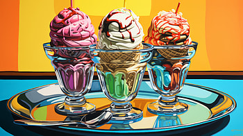 Ice Cream Delight - AI Art, AI Art, food, ice cream HD wallpaper