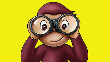 Curious Monkey, cartoon, book, monkey, curous, big, george, eyes HD wallpaper