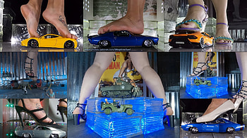 Giantesses and Their Toys by Michael Wingit, Cars, Giantesses, Toy Cars, High Heels, Legs, Feet HD wallpaper