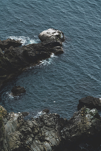 Nature, Water, Sea, Rocks, View From Above, Coast HD phone wallpaper