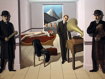 The Menaced Assassin, Magritte HD wallpaper