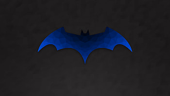 Low Polygon Batman Logo, batman, logo, low-poly HD wallpaper
