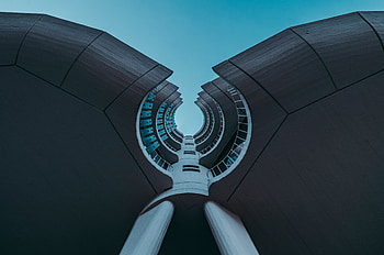Building, circular facade, architecture HD wallpaper