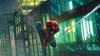 Spiderman Spider Swing, spiderman, superheroes, artwork, digital-art, artist HD wallpaper
