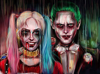 Harley Quinn Joker Painting Artwork , harley-quinn, suicide-squad, artwork, joker HD wallpaper