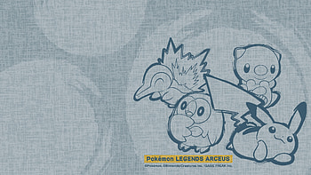 Pokémon Legends: Arceus — Starter Trio, video game, Pokémon Legends: Arceus HD wallpaper