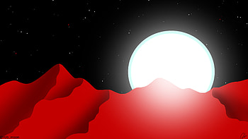Red Planet Night Minimal , planet, minimalism, minimalist, moon, artist, artwork, digital-art HD wallpaper