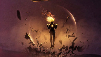 Captain Marvel On Fire, captain-marvel, superheroes, artist, artwork, digital-art HD wallpaper
