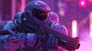 Galactic Sentinel, Sci Fi, Space Marine, soldier, futuristic, weapon HD wallpaper