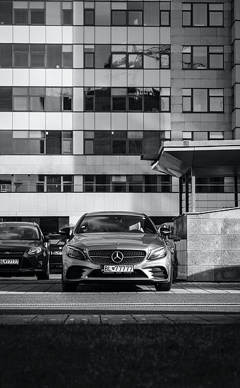 Cars, Car, Front View, Bw, Chb, Mercedes-Benz HD phone wallpaper