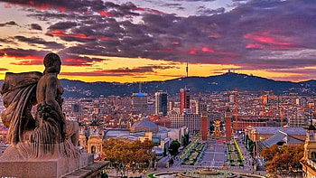 Place of Spain, Barcelona HD wallpaper